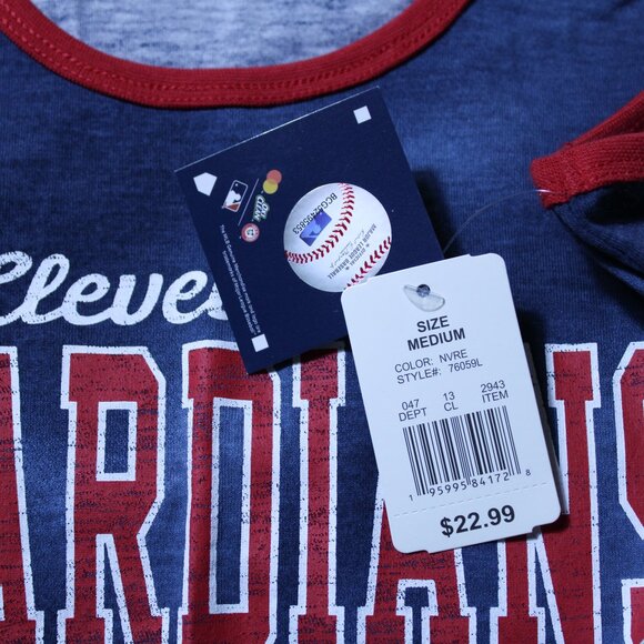 MLB Cleveland Guardians Womens Blue Tie Dye Logo Tank Top Sizes S, M, & XL - Picture 6 of 9